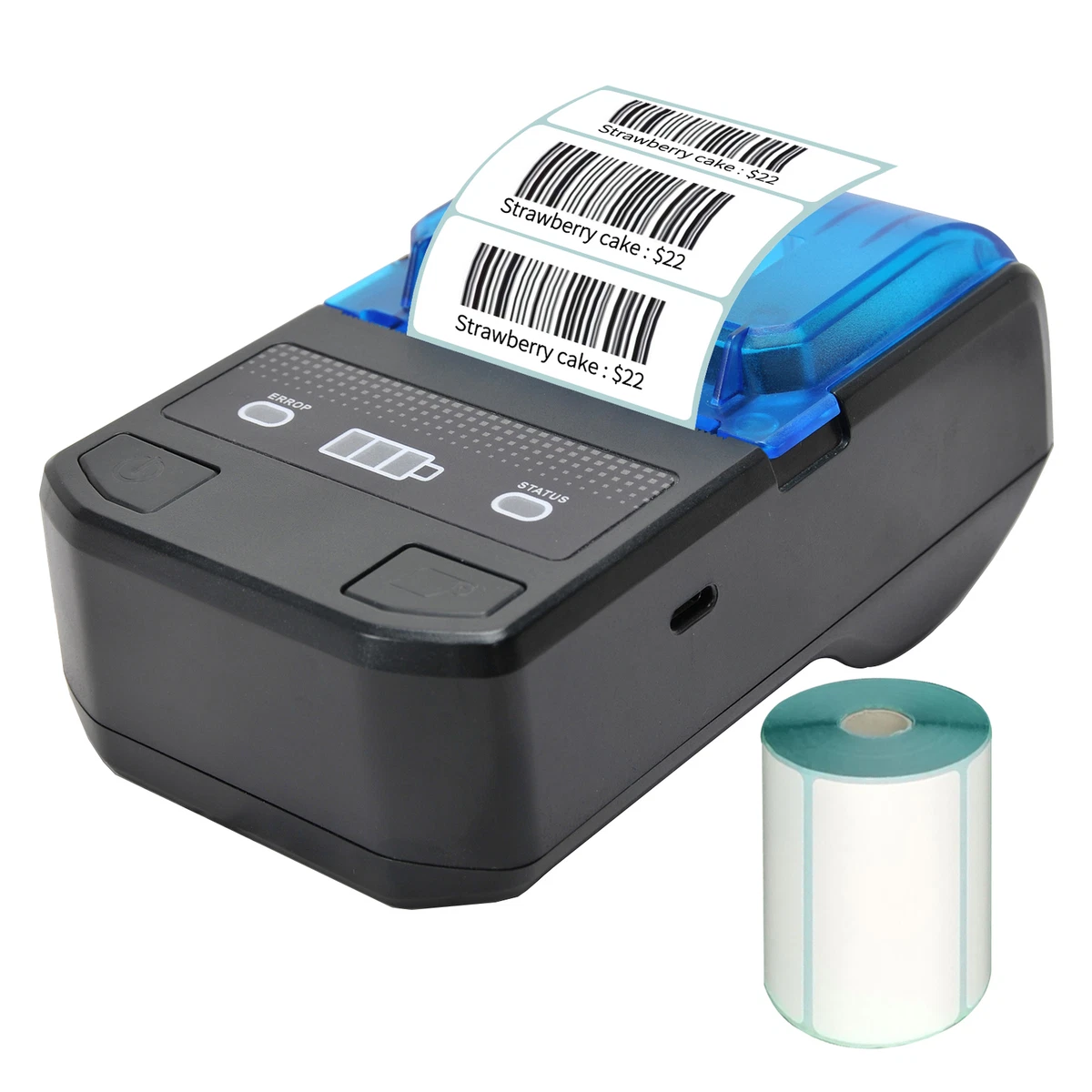 Portable 58mm Thermal Label Maker BT Mini Label Printer Barcode V1S6