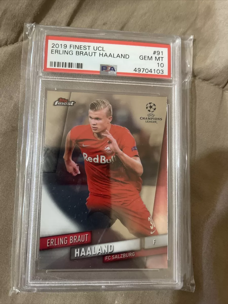 Erling Haaland 2019 Topps Finest PSA 10 TRUE RC 🔥🔥🔥 Champions League