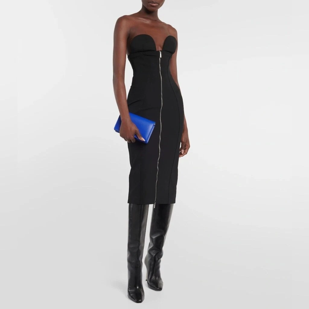 Abito midi in crepe OFF WHITE Ablohland