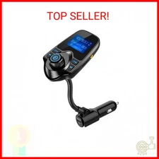 Nulaxy Wireless in-Car Bluetooth FM Transmitter Radio Adapter Car Kit W 1.44 Inc