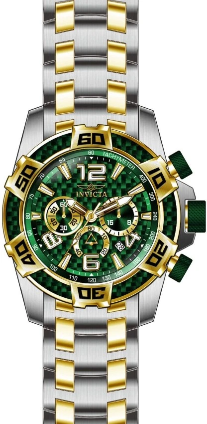 Reloj Invicta 25857 Pro Diver cuarzo cronógrafo 50 mm esfera verde acero bicolor para hombre Foto 2 de 4