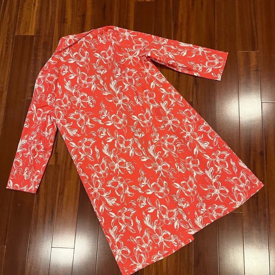 Chaqueta Plumero Marca Slinky Floral Cuello Melocotón Rosa Manga Larga Talla Mediana Foto 4 de 4