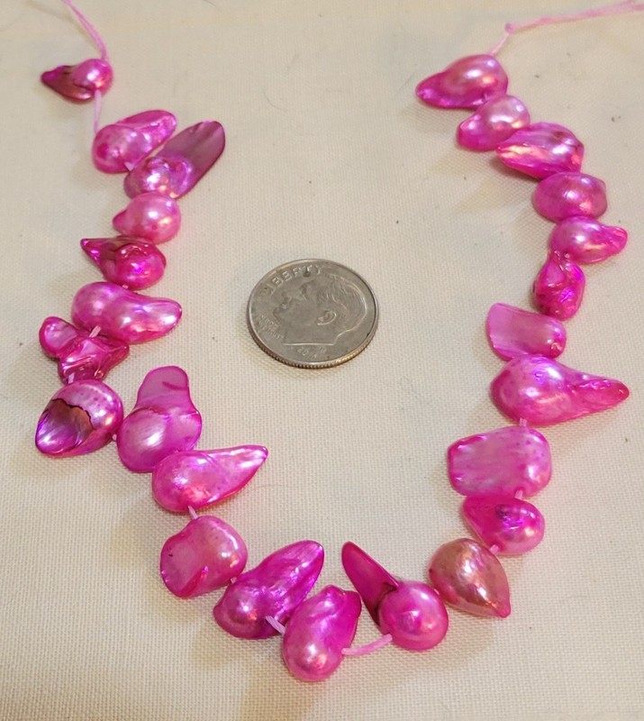 L934 10mm  dyed freshwater blister pearls. will combine to save on shipping 
