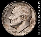 1947-D Silver Roosevelt Dime - Scarce  Better Date  No Reserve  #K1158