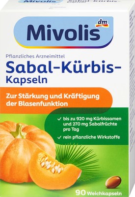 Mivolis Sabal Kürbis Kapseln - 90 Stück Arzneimittel