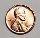 1957 D LINCOLN WHEAT PENNY UNC FILLED 9 ERROR #C10633