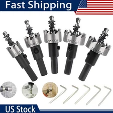 New 5PCS 16-30mm Stainless Steel Metal HSS Drill Bit Hole Saw Cutter Tool Kit