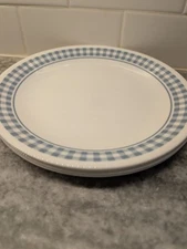 Corelle Gingham Blue Salad Plates Set of 2