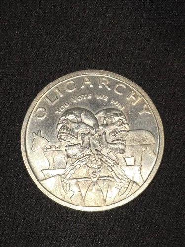 2016 Silver Shield BU Oligarchy "You Vote We Win" 1oz Silver Round .999 In Cap