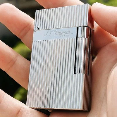 DUPONT Ligne 2 Metal Lighter Ping Sound Soft Flame Refill for Smoking Cigars Men Gift