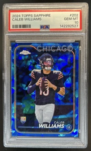 2024 Topps Chrome Sapphire Edition Caleb Williams RC Rookie #202 Bears PSA 10