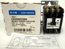EATON C25DND330A 120V-Coil 30Amp 3Pole 460V 15HP Definite Purpose Contactor