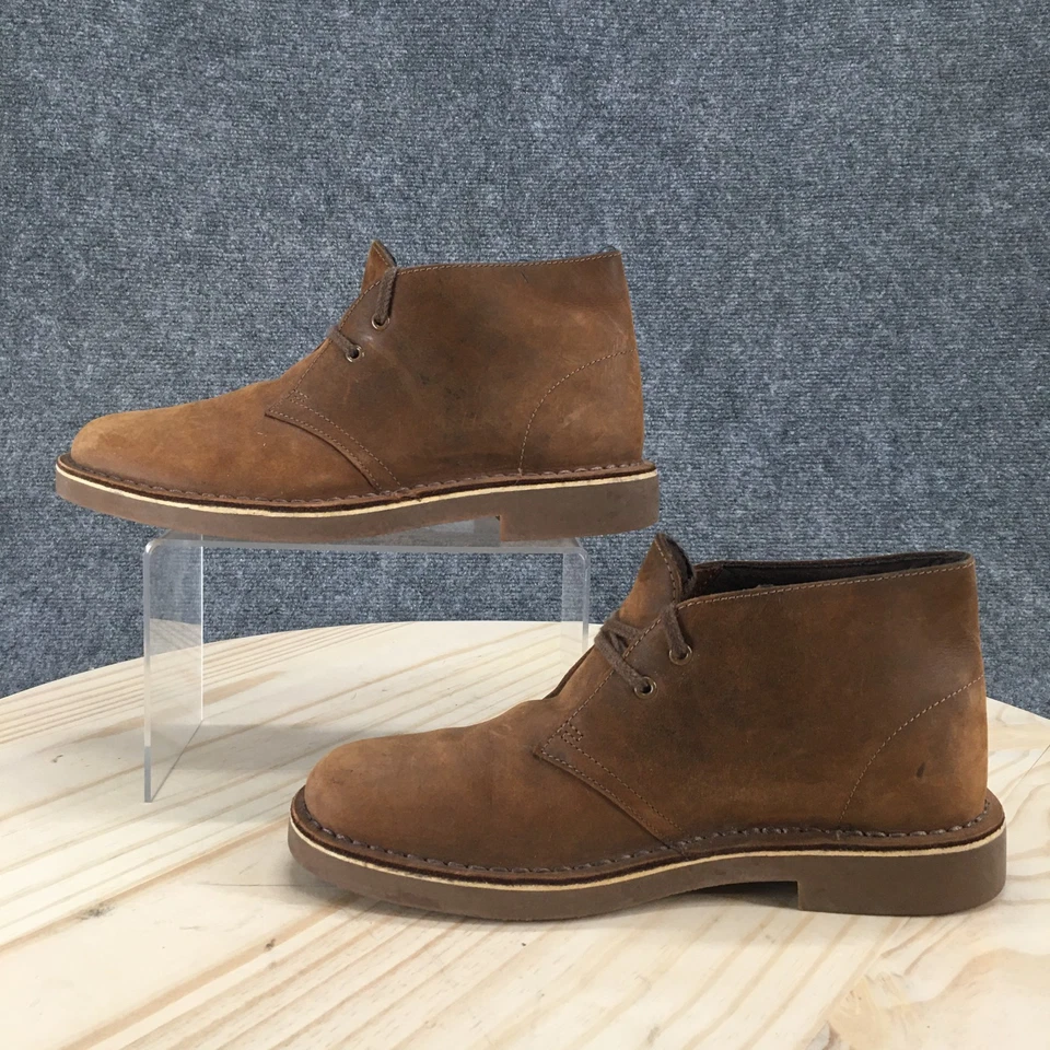 Clarks Boots Womens 8M Bushacre Lace Up Chukka Ankle Boot 26116744 Brown Leather - Image 2 of 4