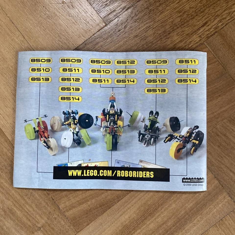 LEGO ROBO RIDERS FULL SET OF DISCS FOR 8511 1999 LEGO TECHNIC 100% COMPLETE, photo 3 of 5