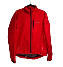 Gore Bike Wear Windstopper Soft Shell Jacket Red Men’s Medium Zip Pockets
