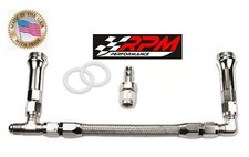 Holley Carb Carburetor Silver Braided Fuel Line Dual Feed Doublepump 4150 6an F1