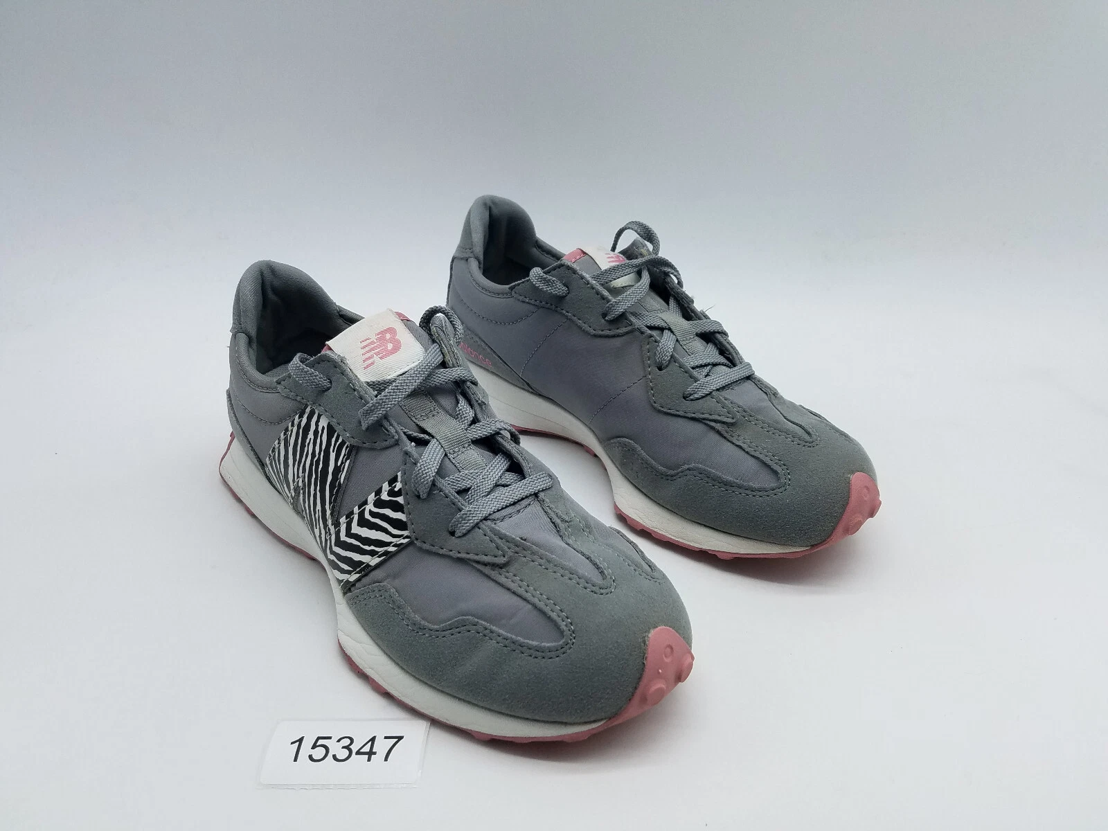 Scarpe da corsa New Balance 327 Zebra da bambina taglia 5 medie grigie