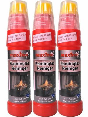 3 x Glasreiniger Kaminscheibenreiniger Reinigungsgel für Kamin-Ofenglas