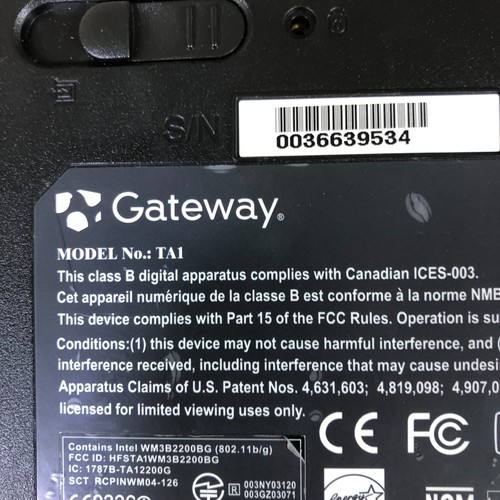 Gateway Retro Gaming Laptop Pentium 1.73GHz 1GB RAM (Windows XP Tablet Edition) - Picture 10 of 10