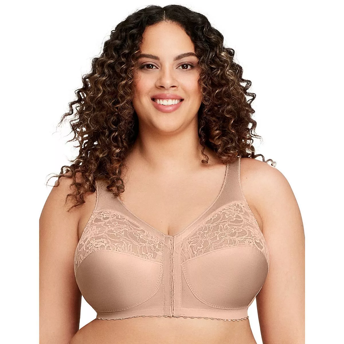 44F Glamorise Full-Figure MagicLift Front Close Wireless Support Bra 1200