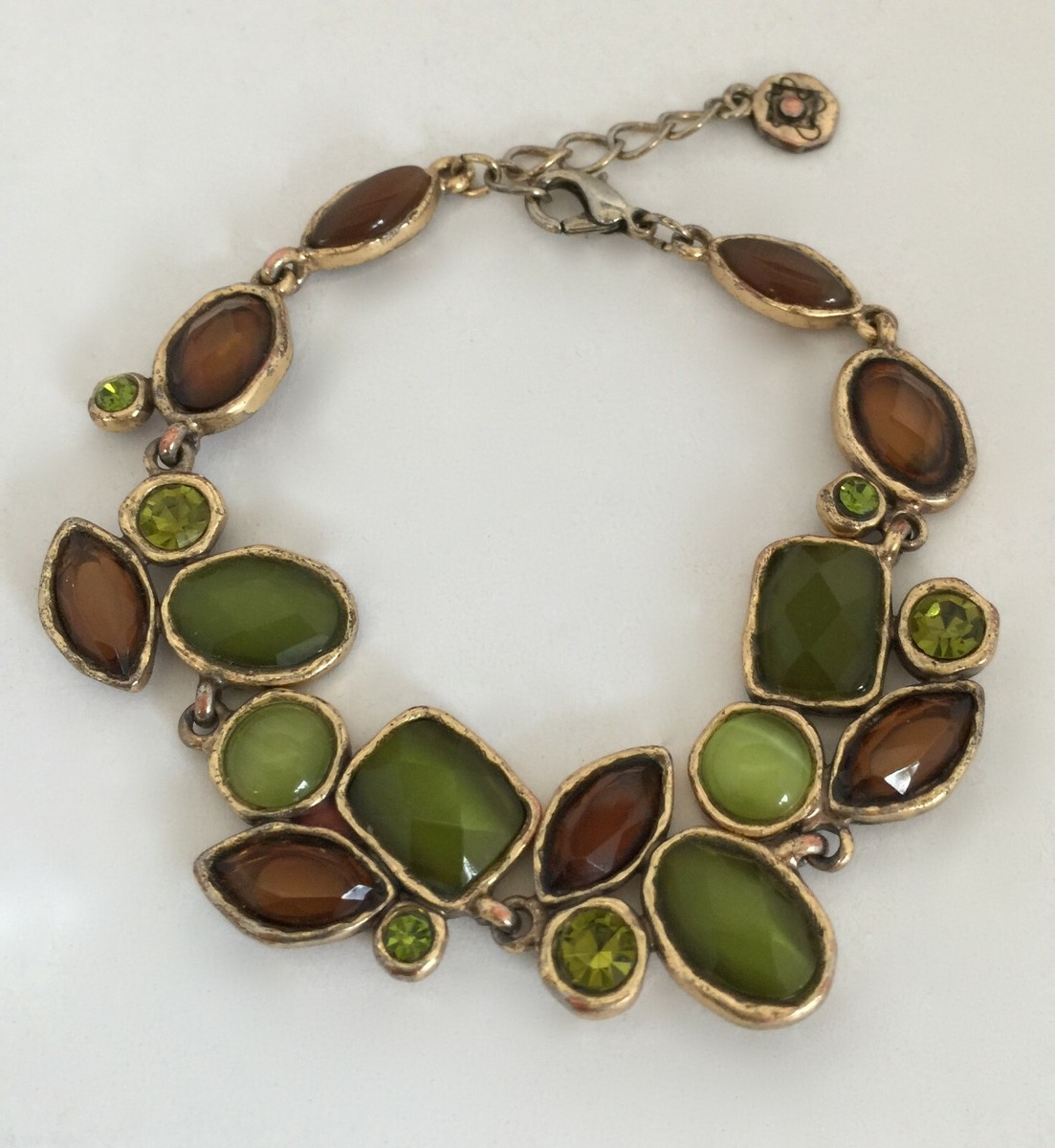 Bracelet Articulé En Métal Doré - Bijou Fantaisie Occasion, Style Jewel