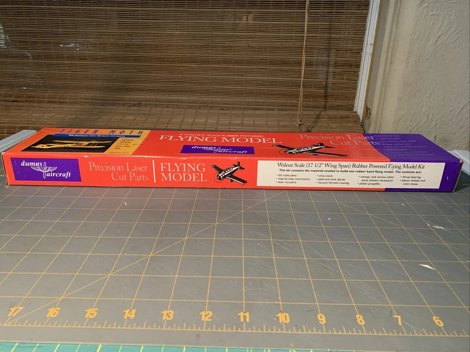 Dumas Aircraft  Flying Model Kit No. 208 Tiger Moth New Sealed  - Image 2 of 4