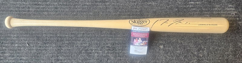 Jose Ramirez Signed Blond Bat JSA Cleveland Guardians