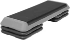 43'' Exercise Aerobic Step Platform Adjustable Fitness Stepper w/4 Risers Grey