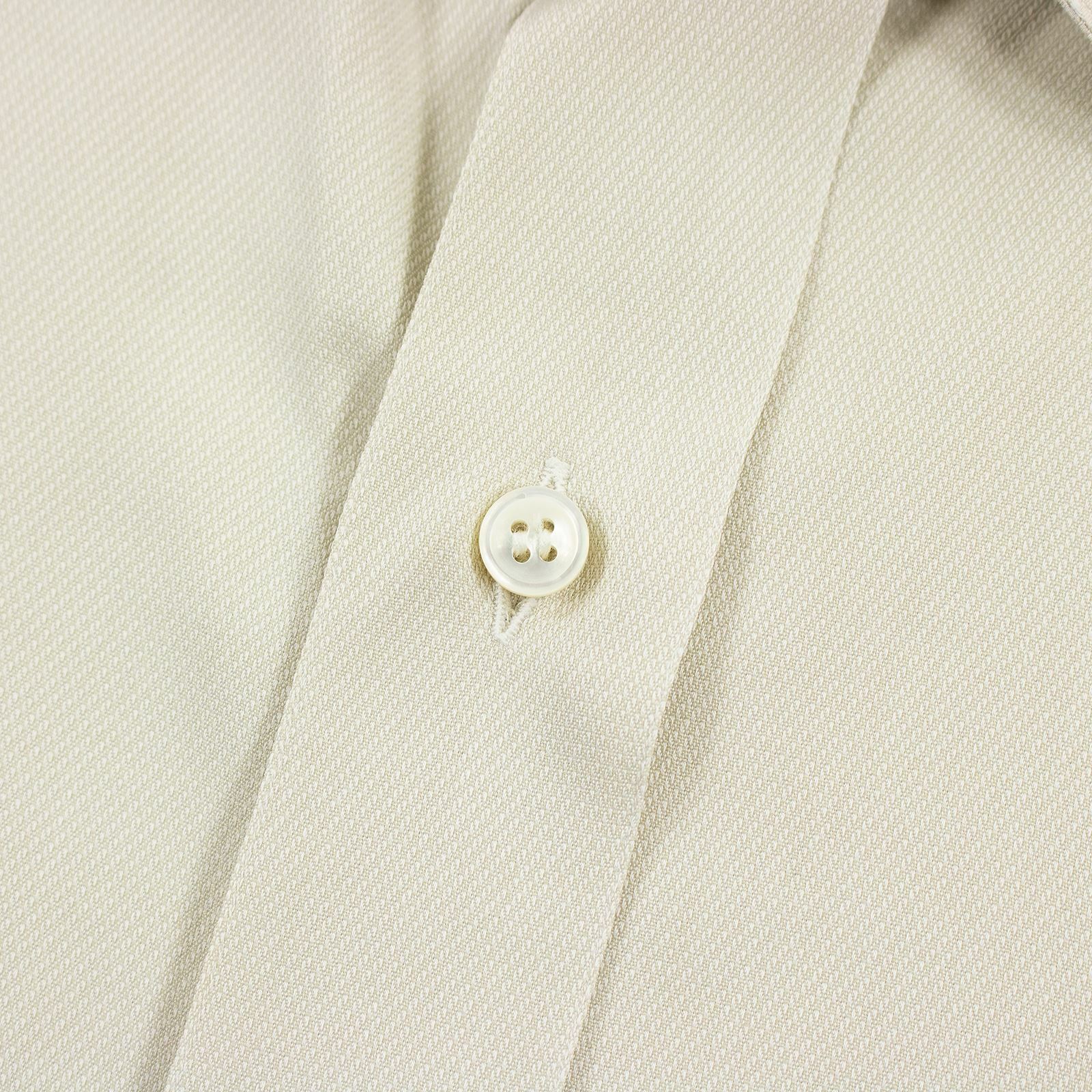 Ameri Taupe Cotton Pique MOP Btns Italy Spread Co… - image 2