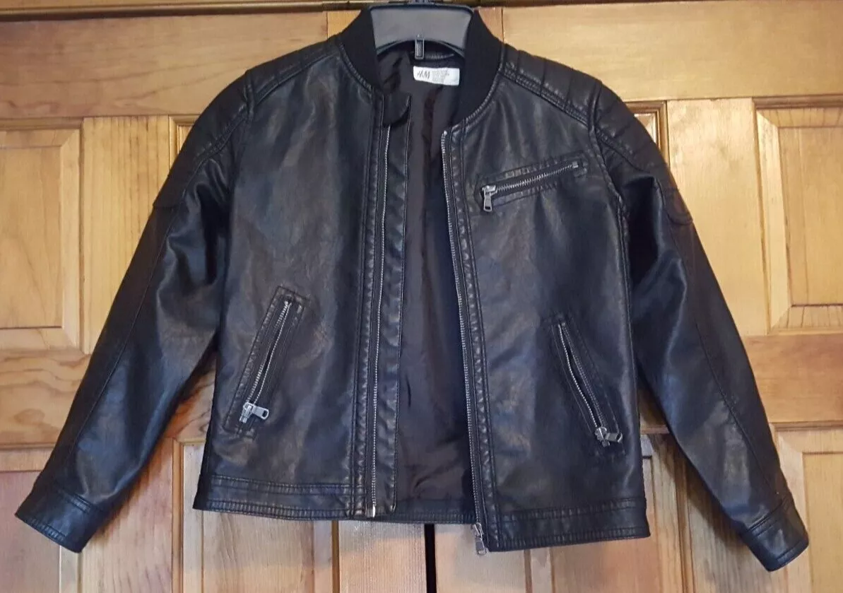 H&m children's top leather jacket