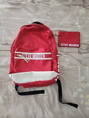 Red&White Steve Madden Backpack | eBay
