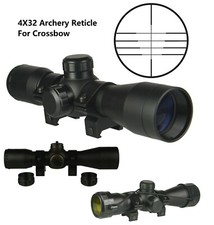 4X32 Compact Archery Crossbow Multi Range Reticle Scope Come with Ring New Other