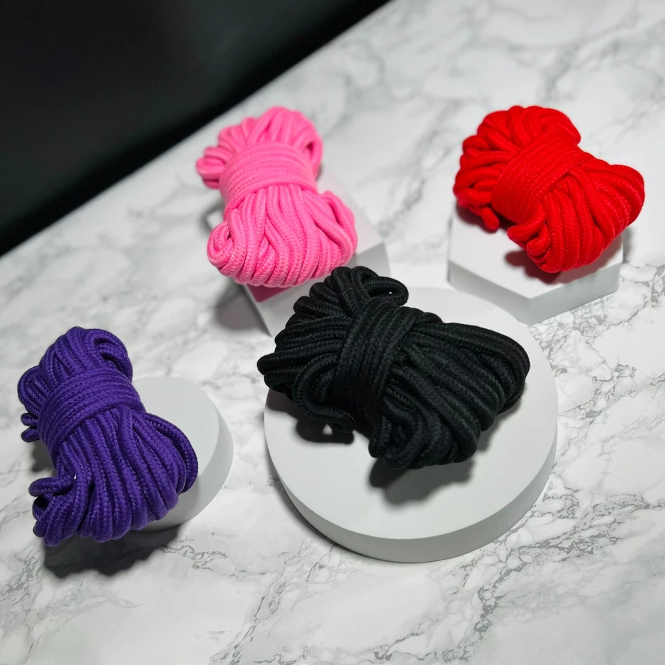 Bondage Rope BDSM Shibari 5-10m Red Black Purple Pink Cotton Fetish Restraint UK