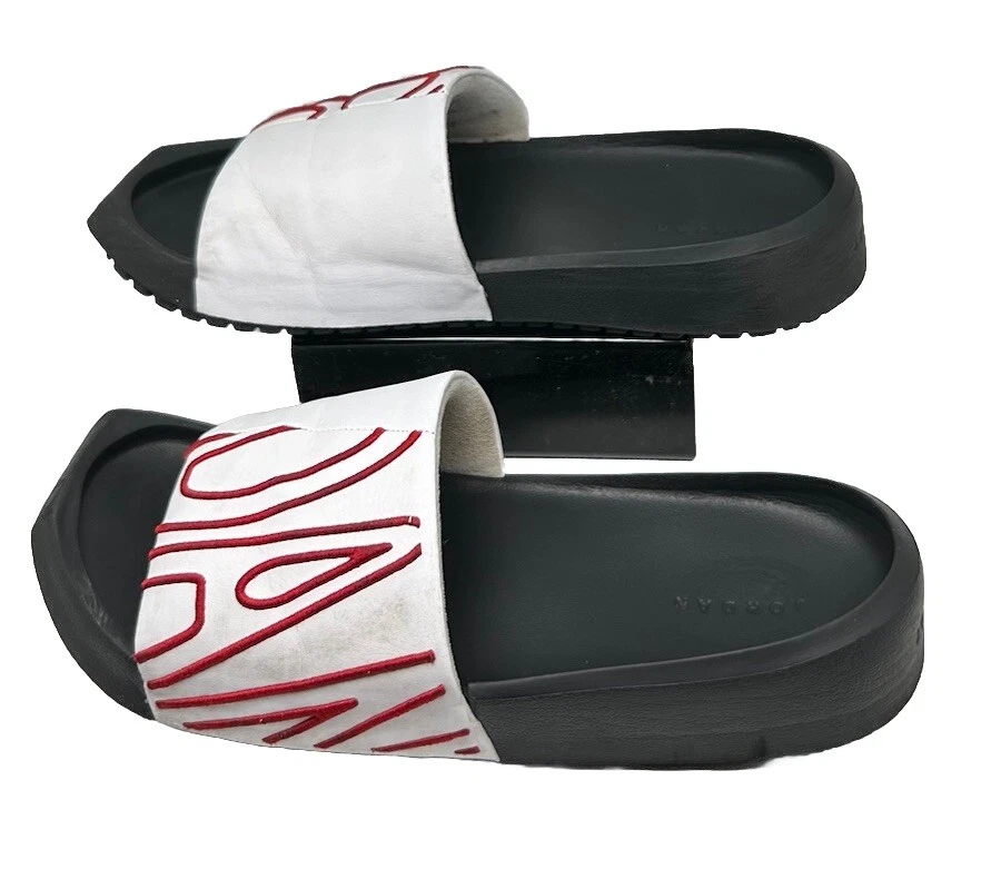 Air Jordan Taglia 9 Nola Scivolo Donna Bianco Nero Palestra Rosso CZ8027 160