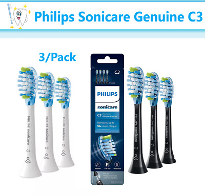 Philips Sonicare C3 Premium Plaque Control Standart Sonic Toothbrush Heads, 3/Pk