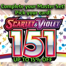 Pokemon 151 English: Scarlet and Violet 151 - Pick Your Card - Complete Your Set