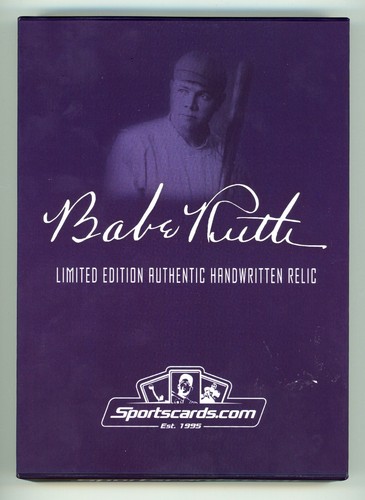 Babe Ruth "Dec" Cut Handwriting HOF Plaque BAS Beckett BGS Authentic - Picture 3 of 3