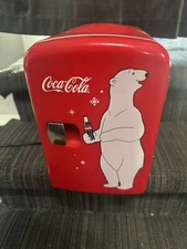 Coca Cola Polar Bear Mini Fridge for Bedroom Skincare Cosmetic Drink Organizer￼