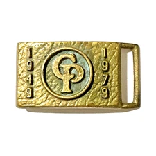 Vintage Chicago Pneumatic Belt Buckle 1949-1979 30 Year Service CP 3 5/8" Brass