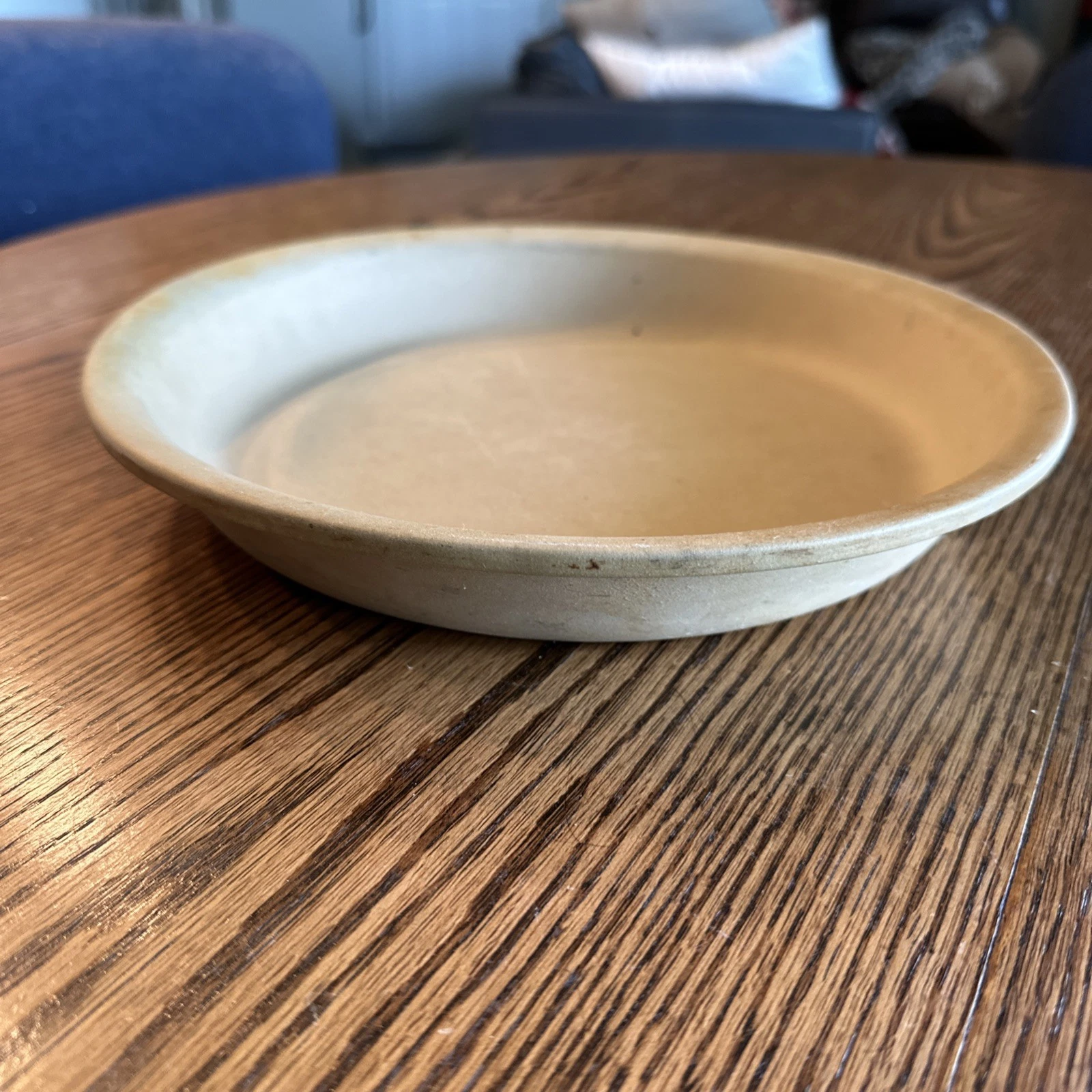 Pampered Chef 9" Stoneware Pie Plate 10" Diamater Outer Rim