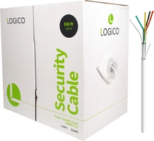 500Ft 18/4 Shielded CCA Security Alarm Control Wire Stranded PVC Jacket White