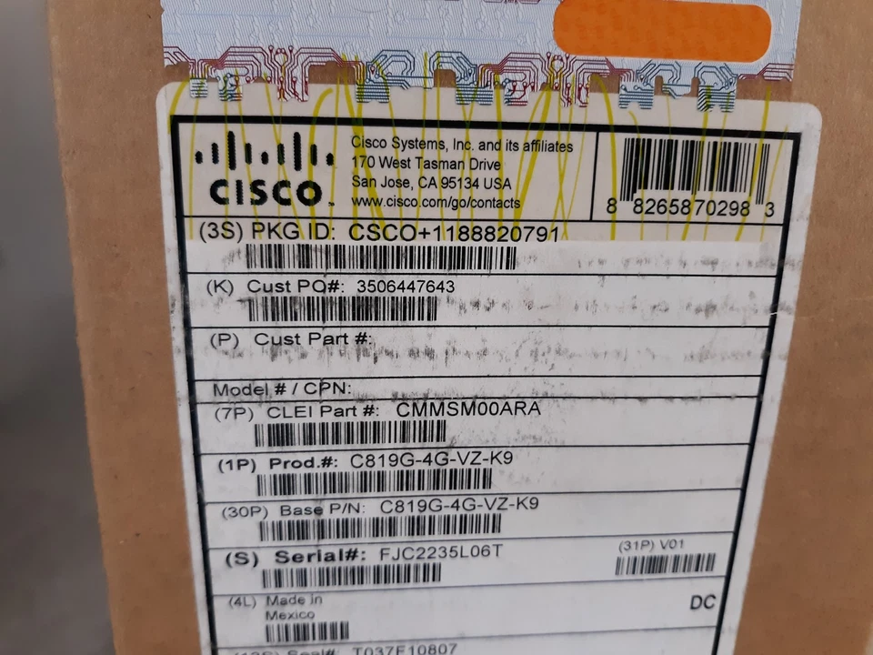 Cisco C189G-4G-VZ-K9 Integrated Services Router NEW *SEALED* - Image 3 of 4