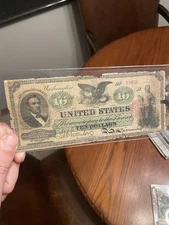 1863 $10 Legal Tender FR-95 Chittenden / Spinner Large Note Tear