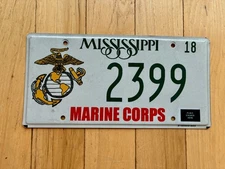 2016 Base Mississippi Marine Corps License Plate