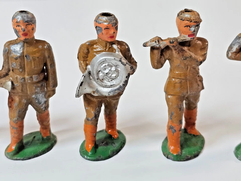 1930s Barclay Lead Toy Soldiers U.S. Army Band Lot (5) 3” Drum Major - Vintage - Imagem 3 de 4