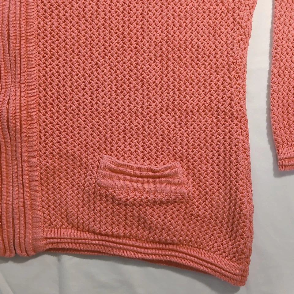 Jaclyn Smith Knit Zip-Up Hoodie Size Large L/G Coral Pink - Image 4 of 4