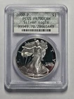 2000-P $1 PROOF AMERICAN SILVER EAGLE DOILY PCGS PR70DCAM Certified Coin