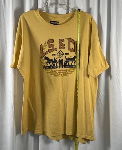 Levi's Strauss Retro T-Shirt XL Yellow Graphic 87-28 - Picture 9 of 15