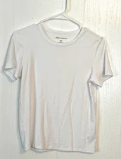 Jones New York White Cotton/Modal Crew Neck T-shirt Size M/M. Very Soft