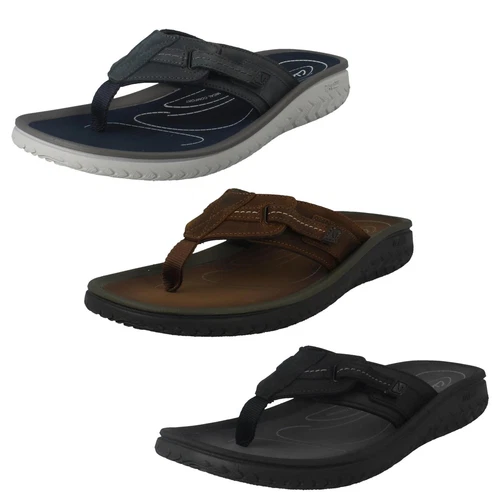Sandali uomo Clarks punta con cinturino regolabile Wesley Sun